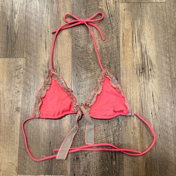 Victoria's Secret Other - Victoria’s Secret Peach Ruffled Bikini Swim Top